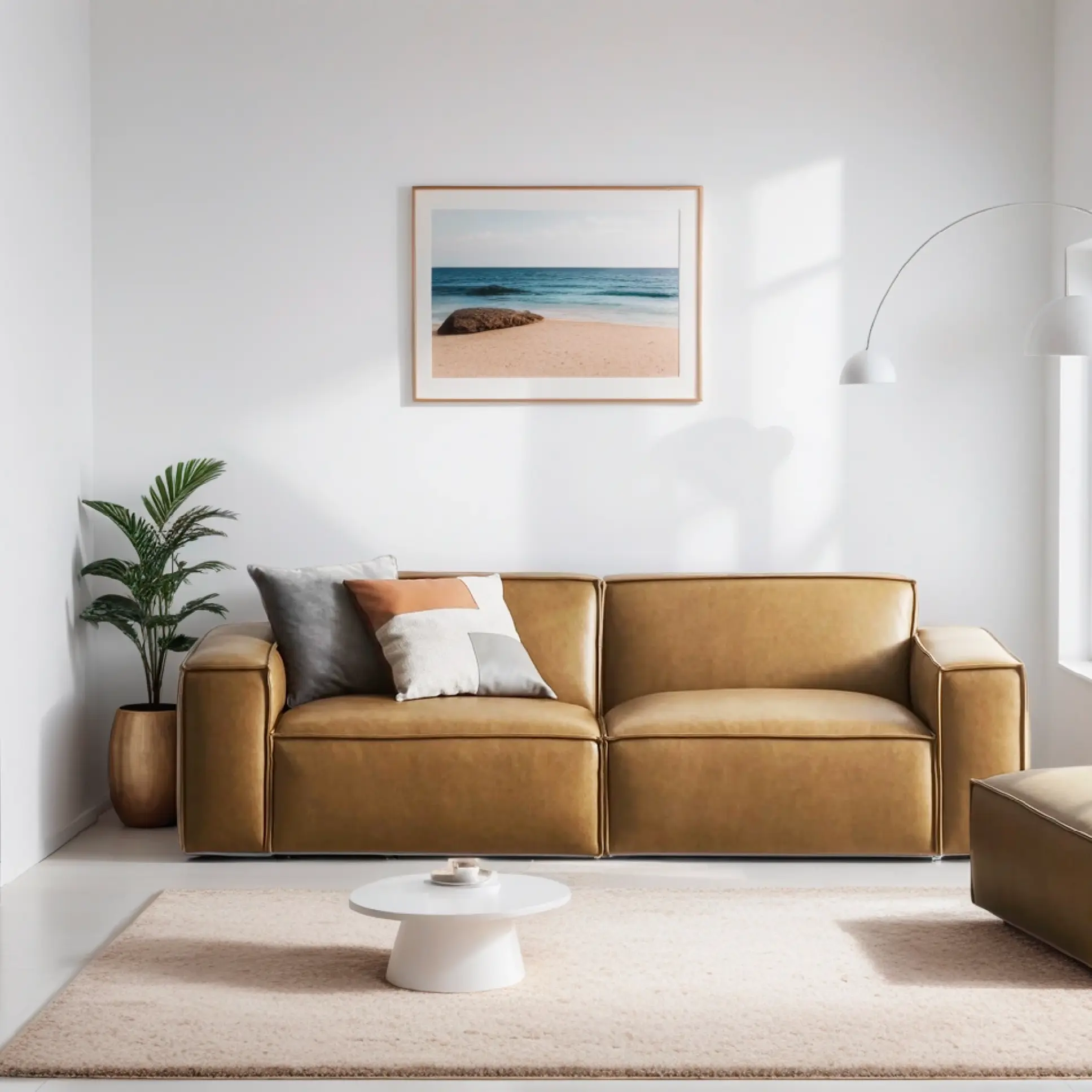 NOVI | ספה מודרנית לסלון דמוי עור - ZVZstyle