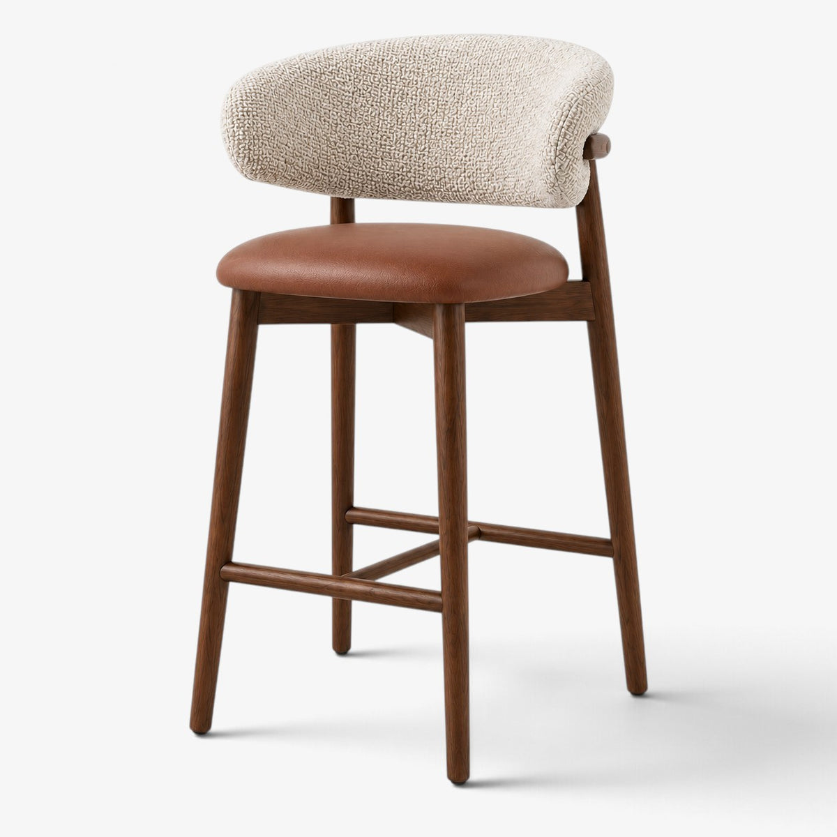 COVE | כיסא בר מעוצב עם בד ודמוי עור