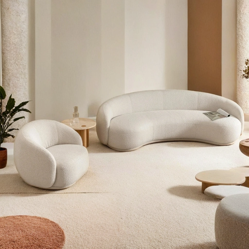 SOFT | כורסה מעוצבת מבד בוקלה