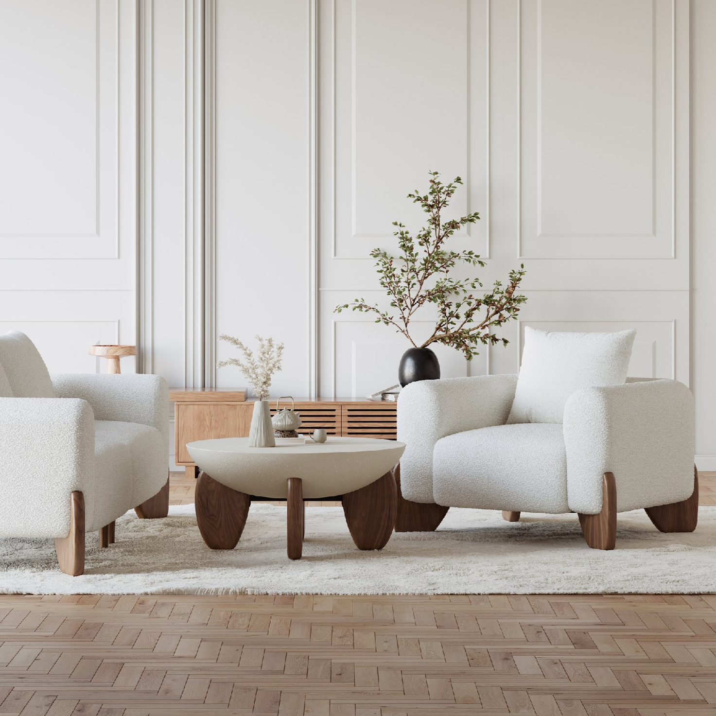 COMBA | כורסא מעוצבת עם מסגרת עץ