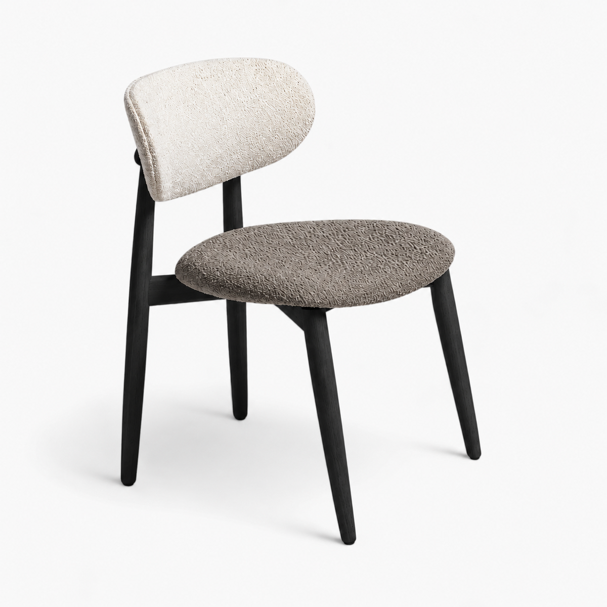 VIKA | כיסא אוכל מעוצב עם רגלי עץ אגוז אמריקאי