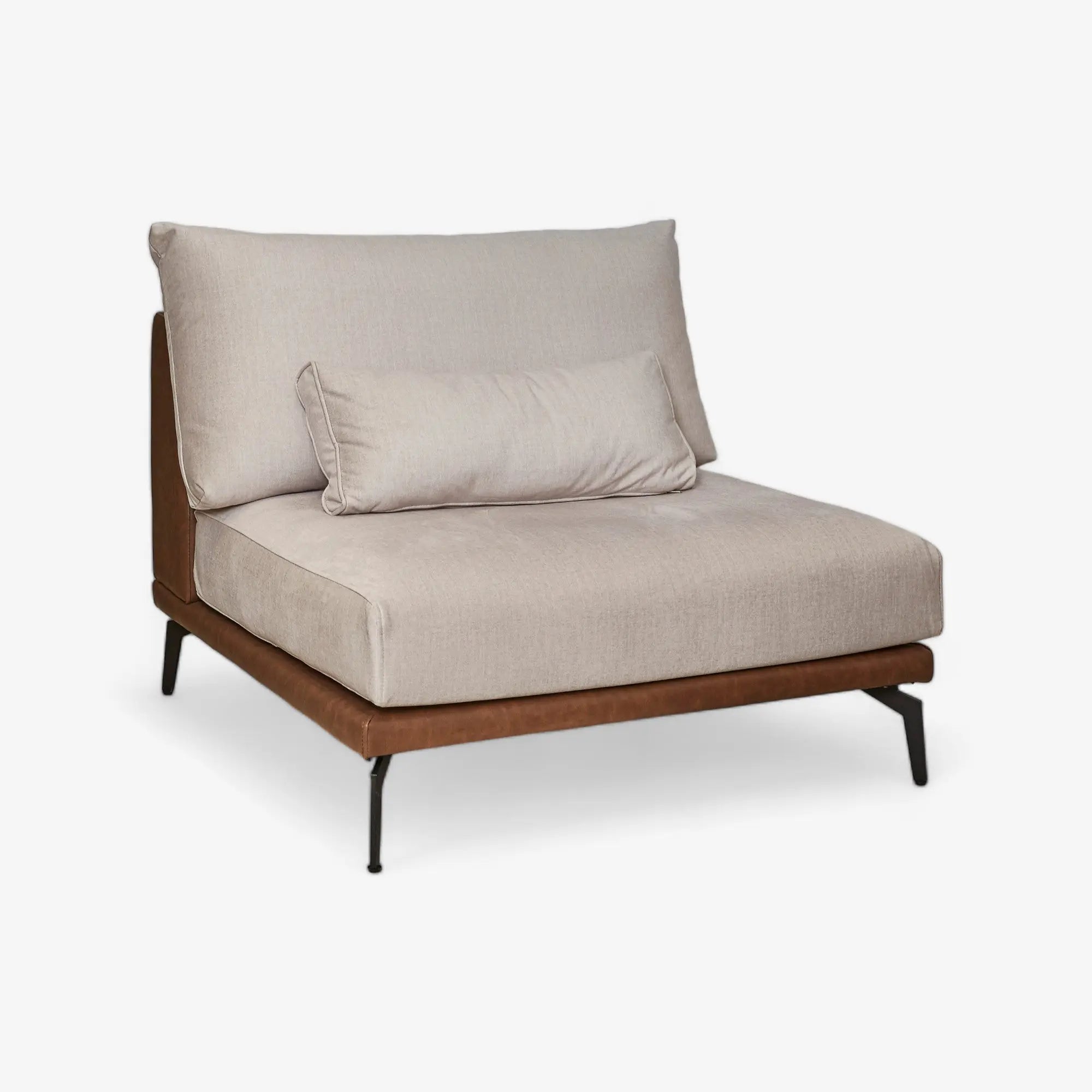 NAVO | כורסא בוקלה מודרנית ולבנה לסלו עם דמוי עור - ZVZstyle