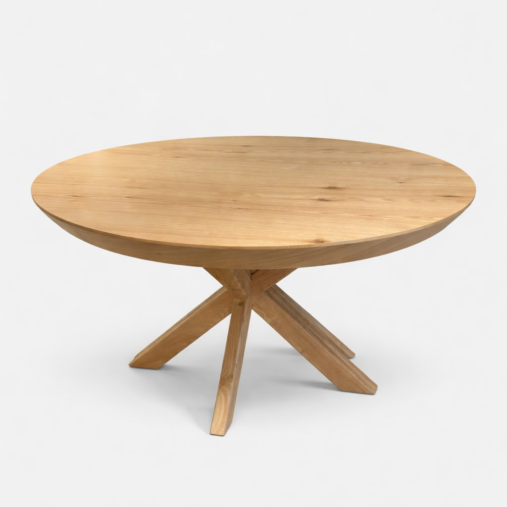 VALEY |  שולחן אוכל עץ אלון עגול נפתח