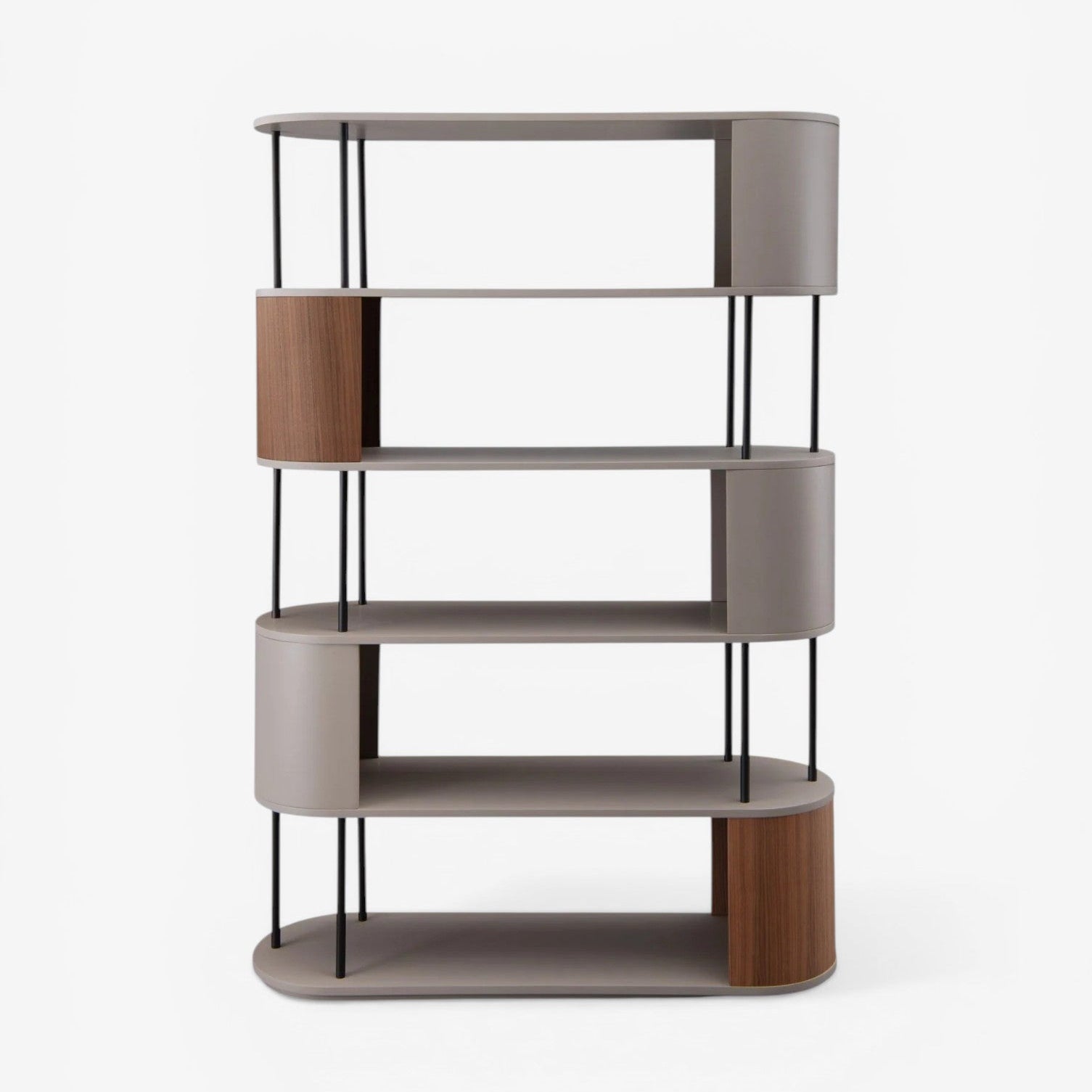 STONBES | יחידת מדפים עם עץ פורניר משולב