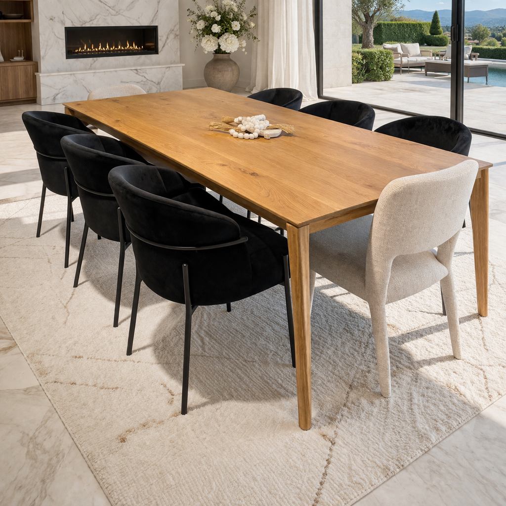 SIVERA | שולחן אוכל מעץ מלא נפתח