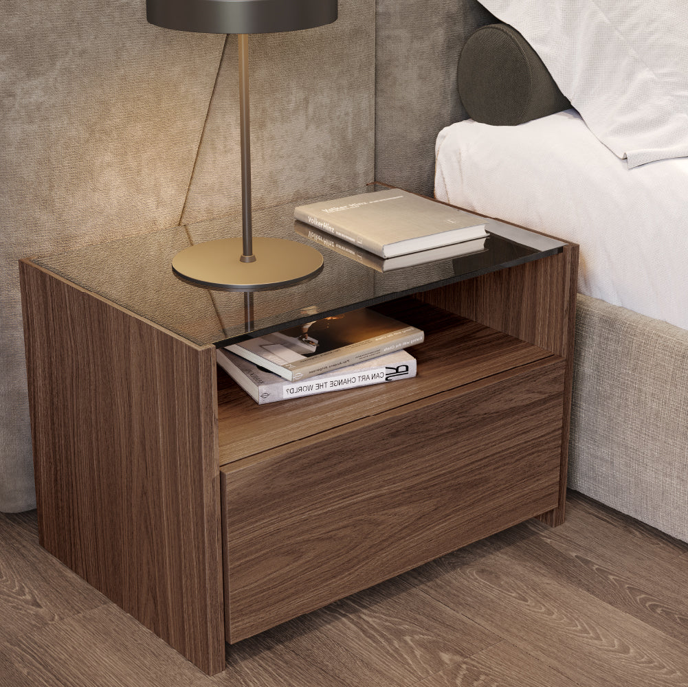 LARNAKA | שידת לילה מעוצבת מעץ אגוז אמריקאי